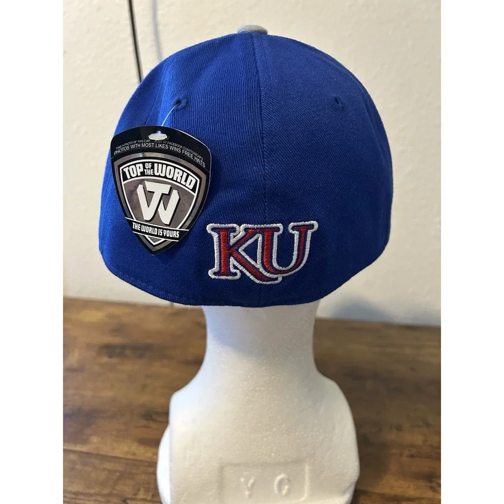 New University Of Kansas Jayhawks Top of the World Snapback Hat Cap Embroidered